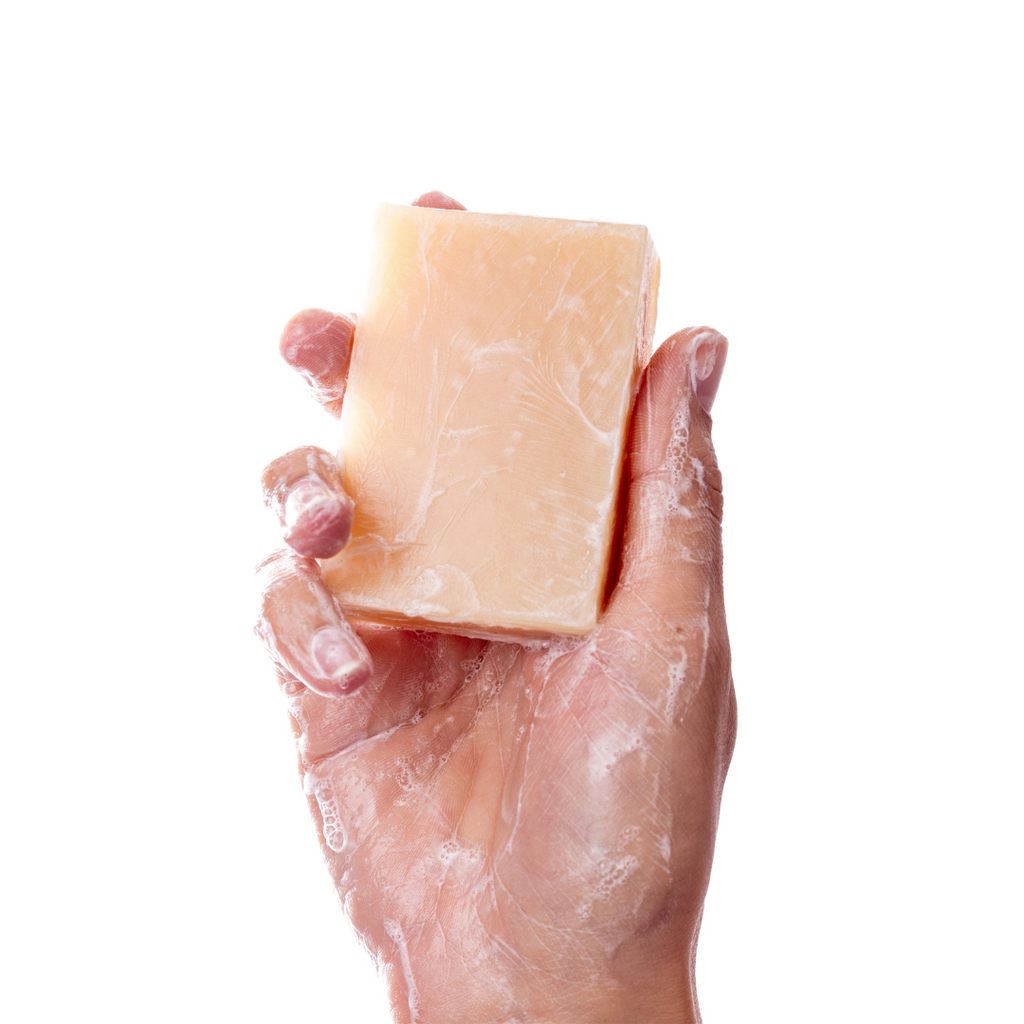 incognito Citronella Soap in use